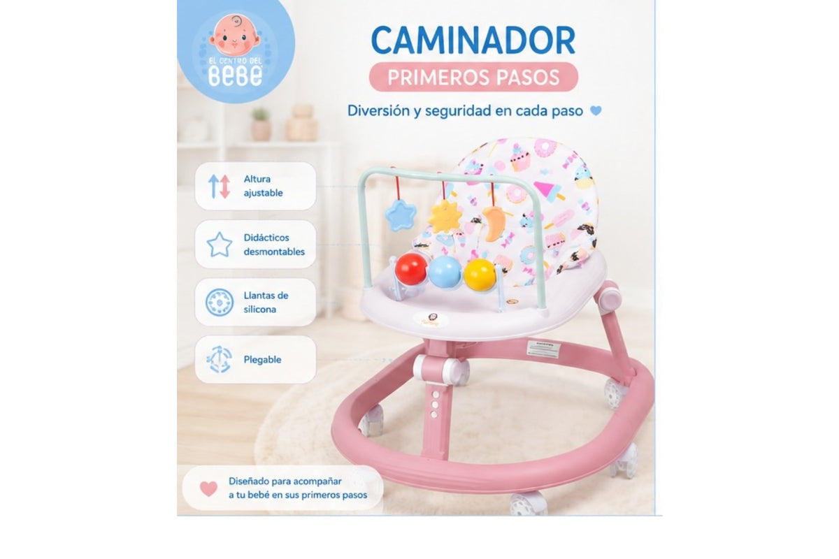 Caminador Primeros Pasos Ajustable y Plegable