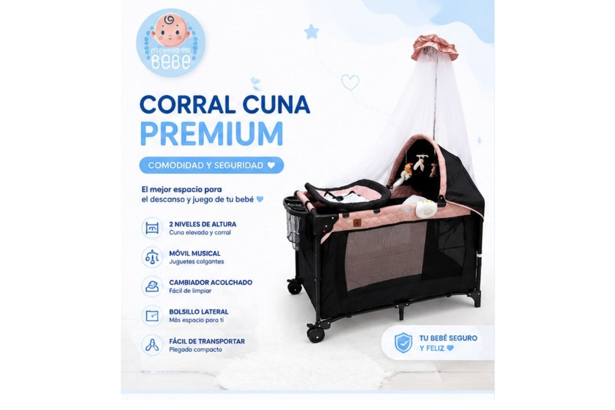 Corral Cuna Premium con Toldillo