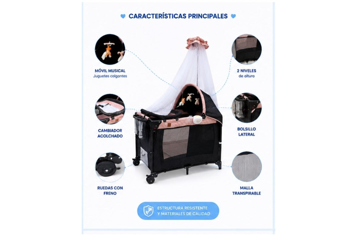Corral Cuna Premium con Toldillo - imagen 2