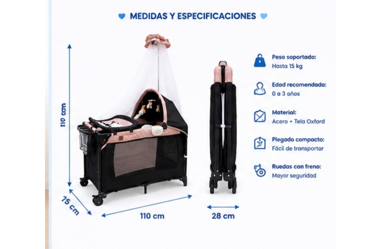 Corral Cuna Premium con Toldillo - imagen 4