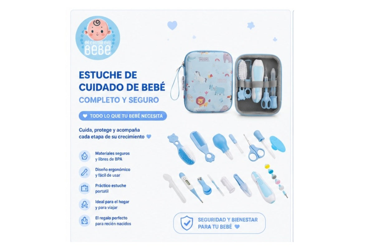 Kit de Cuidado e Higiene para Bebé 20 Piezas con Estuche