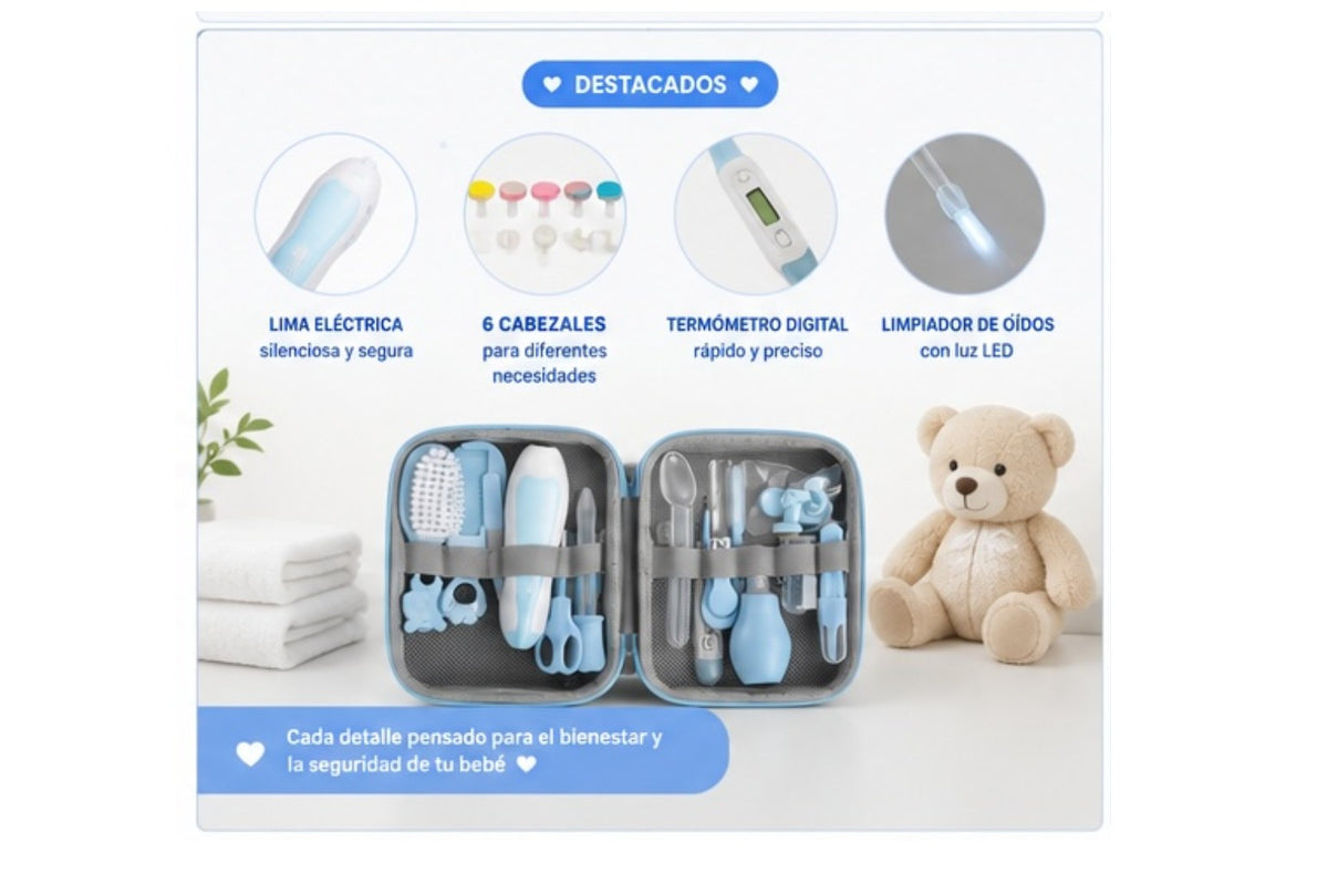 Kit de Cuidado e Higiene para Bebé 20 Piezas con Estuche - imagen 5