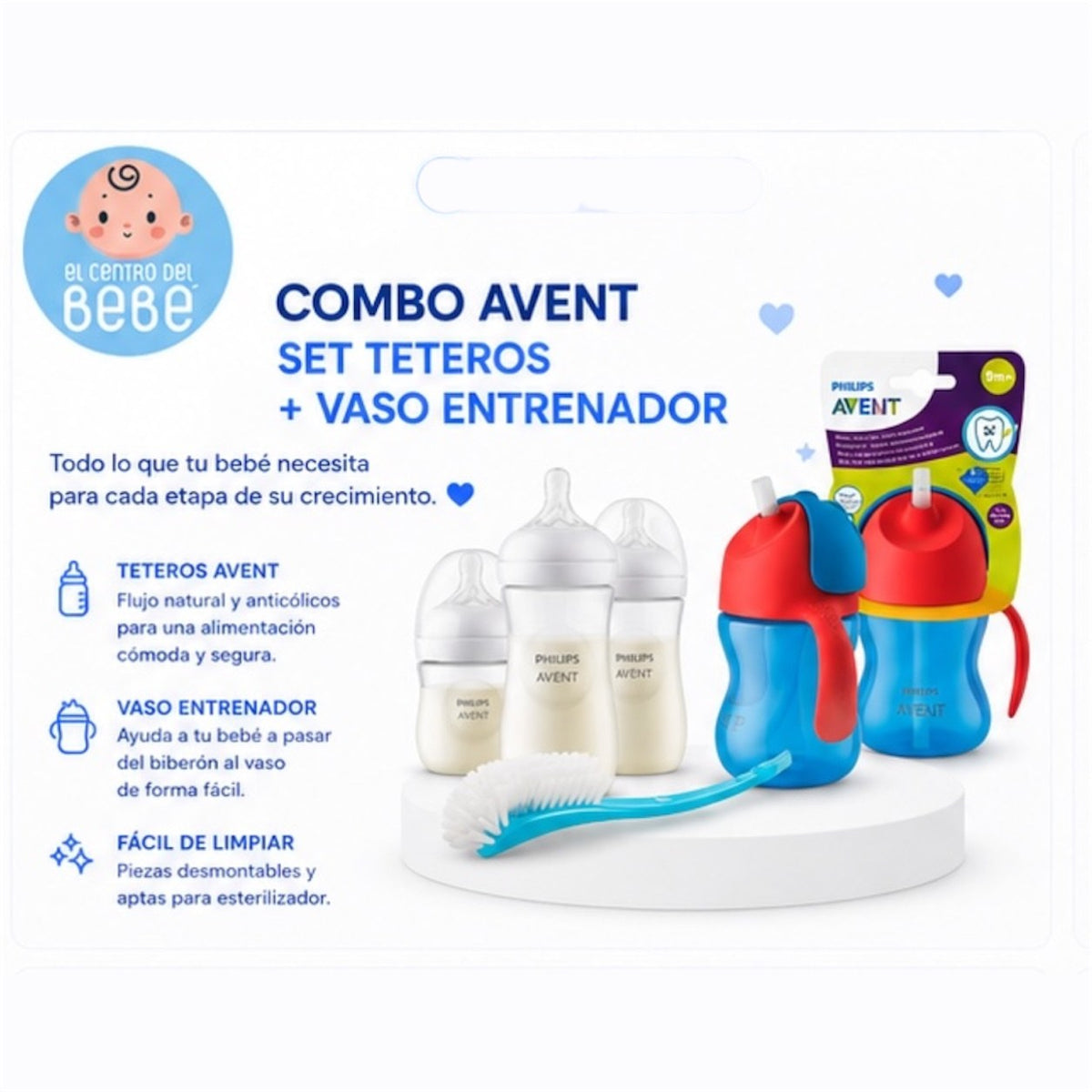 Combo Philips Avent: Set de Teteros + Vaso Entrenador