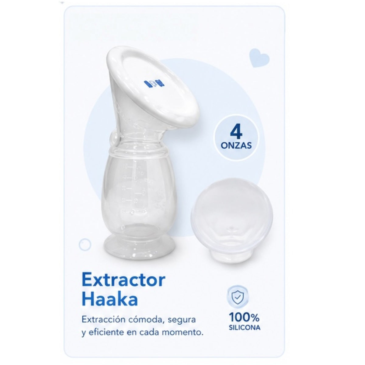 Extractor de Leche Manual de Silicona tipo Haakaa 4 oz