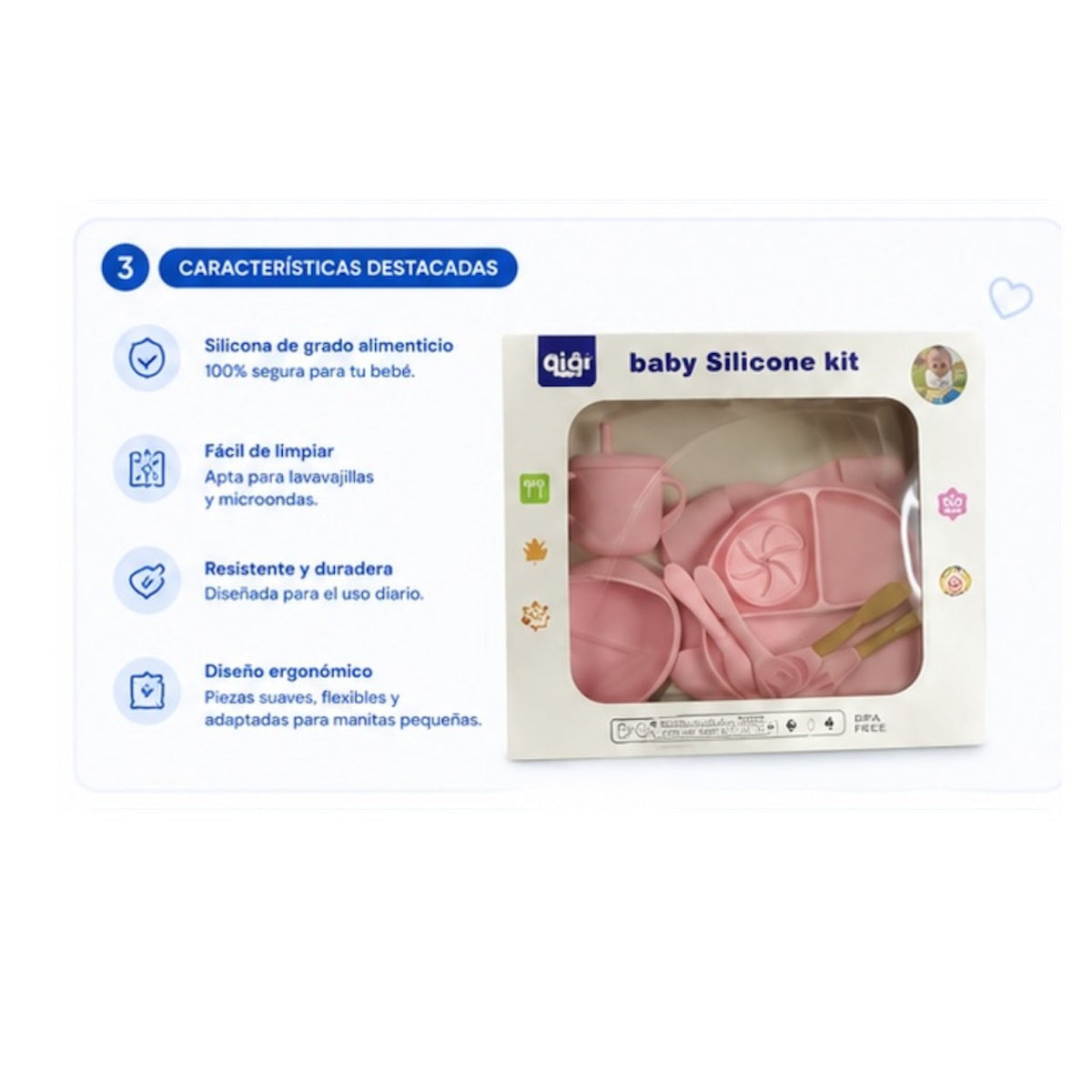 Vajilla Infantil de Silicona Set Completo - imagen 3