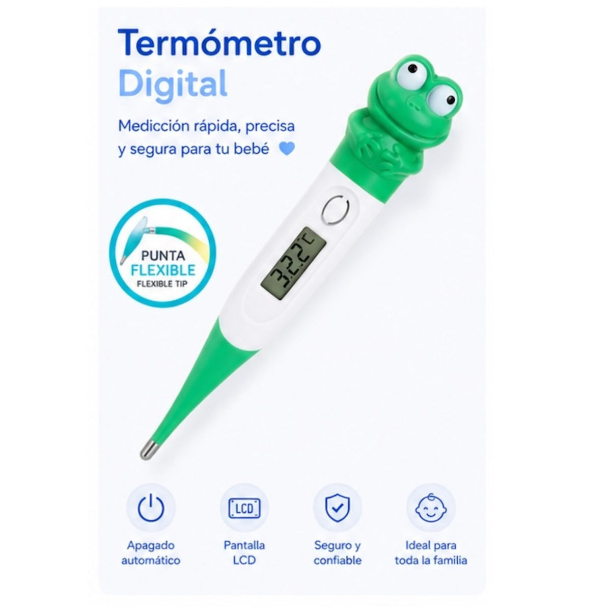 Termómetro Digital con Punta Flexible