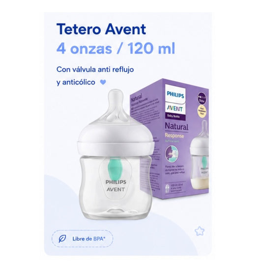 Tetero Philips Avent Natural Response AirFree 4 oz (120 ml)
