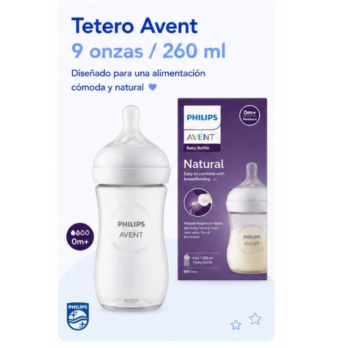 Tetero Philips Avent Natural 9 oz (260 ml)