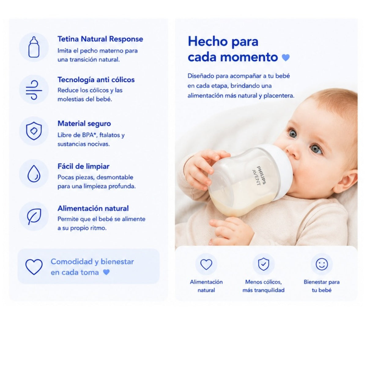 Tetero Philips Avent Natural 9 oz (260 ml) - imagen 2
