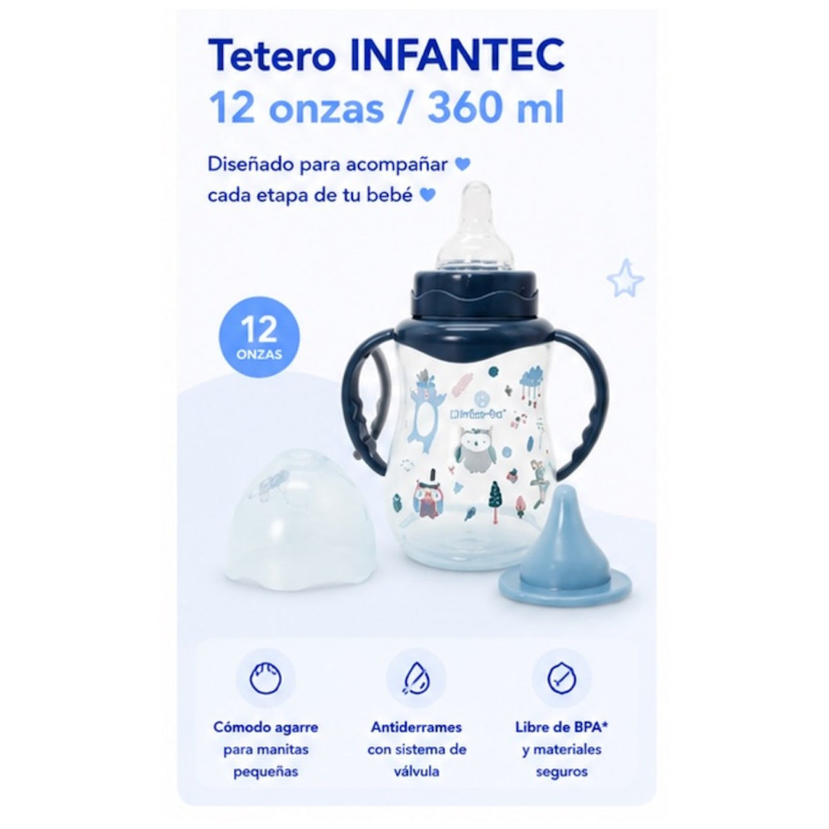 Tetero Infantec con Asas 12 oz (360 ml)