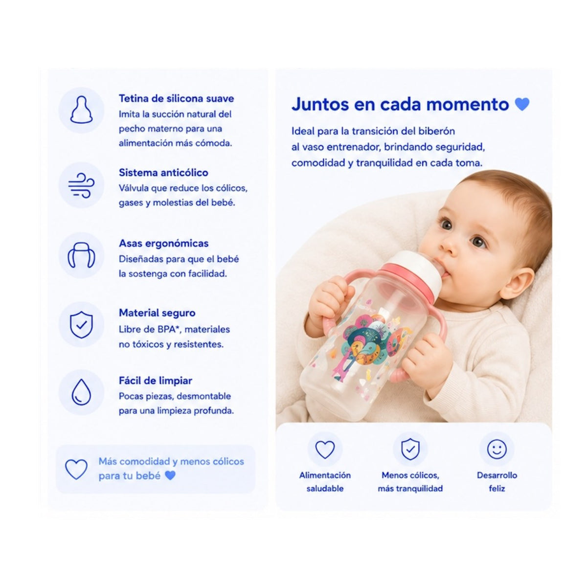 Tetero Infantec Animalitos con Asas 12 oz (360 ml) - imagen 2