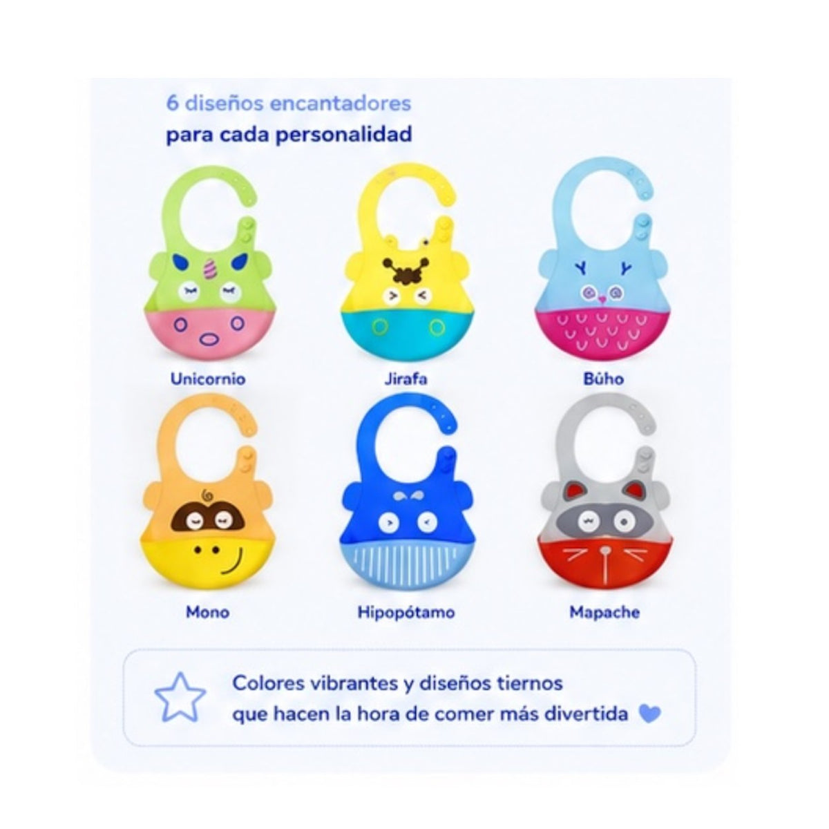 Babero de Silicona Animalitos - imagen 3