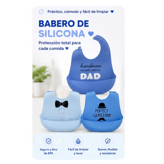 Babero de Silicona con Diseños