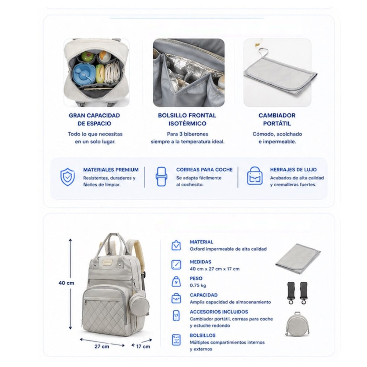 Mochila Pañalera Premium - imagen 3